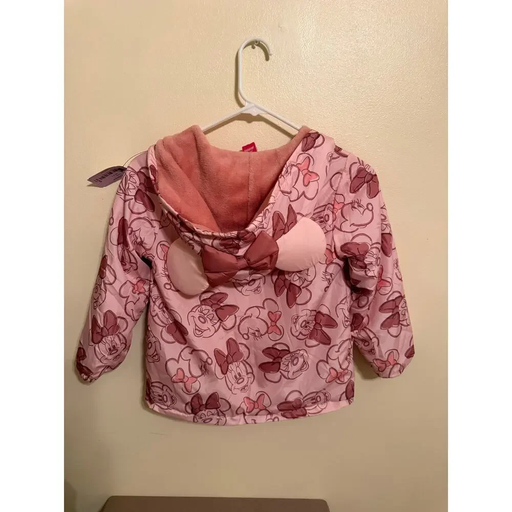 Disney Minnie Mouse Girls Size 6X Hooded Winter Coat Jacket